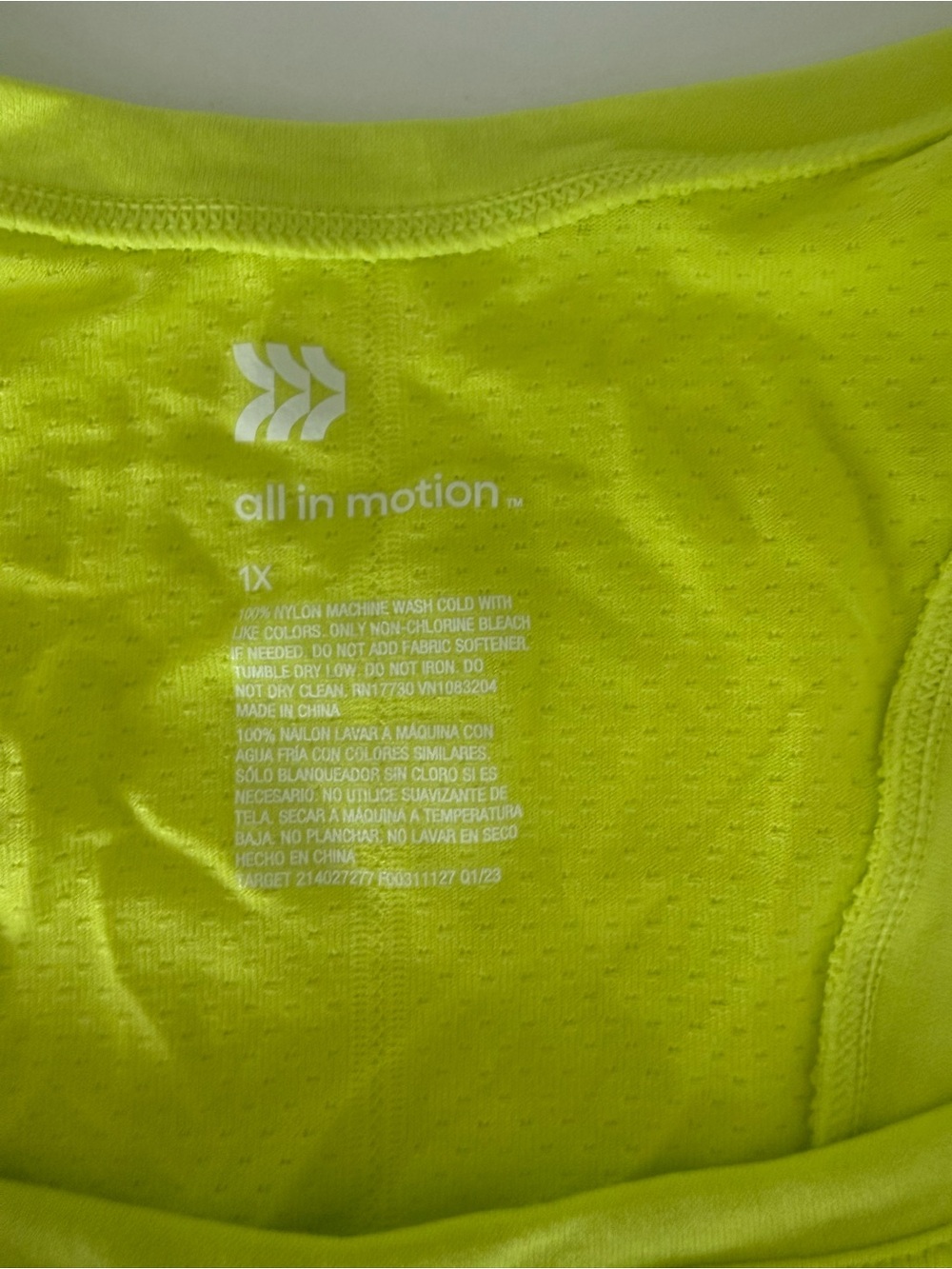 Target Neon Yellow Racerback Tank Top#M19 - Picture 3 of 5